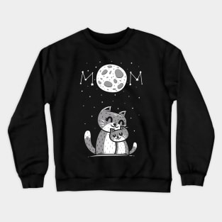 The Moon And The Mom Cat 1 Crewneck Sweatshirt